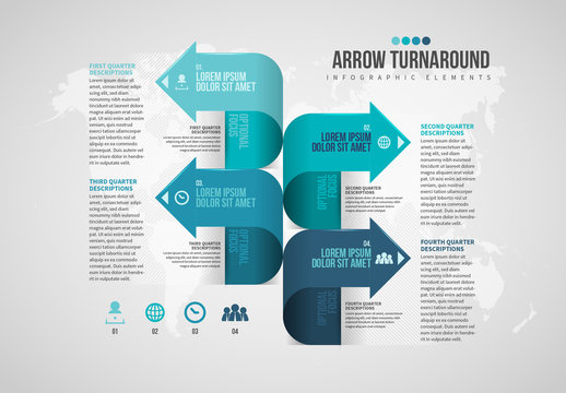Arrow Turnaround Infographic Layout