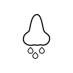 Simple outline vector sneeze icon.