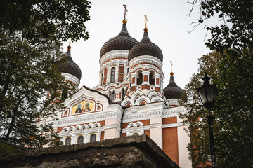 Russian Orthodox Church: Alexander Nevsky Cathedral (Aleksander Nevski Katedraal) in Estonia,...