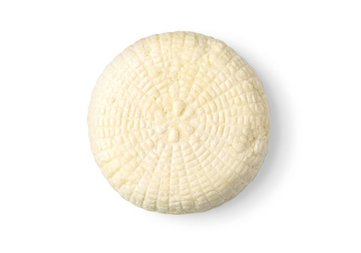 Cheese wheel on white background isolated