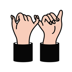 Business hands Promise  vector concept