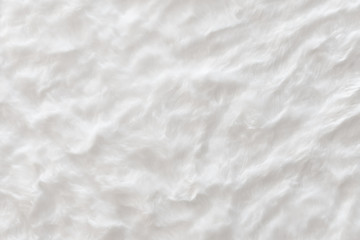 White real wool with a white top texture background, light natural sheep  wool, white seamless cotton, fluffy fur texture for designers, close-up white wool rug