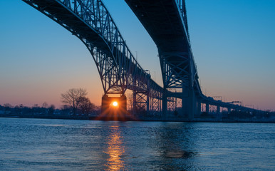 Bridge at sunrise
