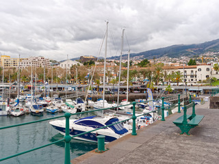 Funchal marina, Madeira island, Portugal