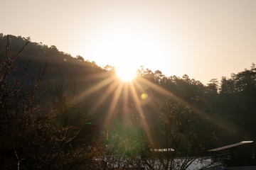 Sunrise view from mountains