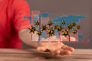 The coronavirus impacts the global economy..