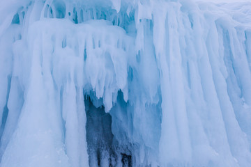 Amazing ice cave in baikal, Russia.