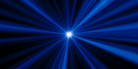 Abstract bluelight beams and rays Lights explosion background. Blue glow star burst flare explosion...