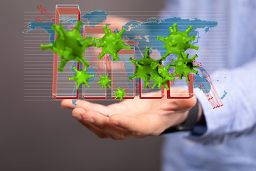 The coronavirus impacts the global economy..