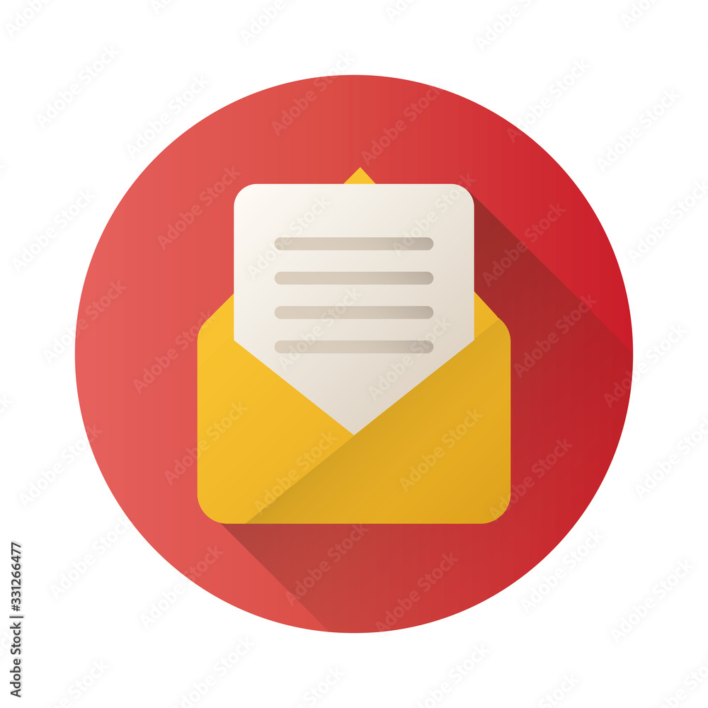Poster envelope mail send block style icon