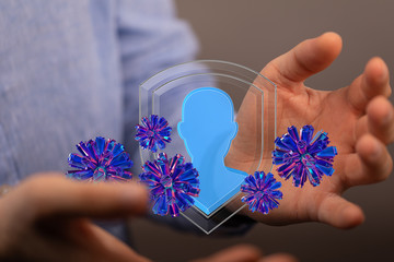 Coronavirus abstract background. Medical Genetics Bacteriological Microorganism..