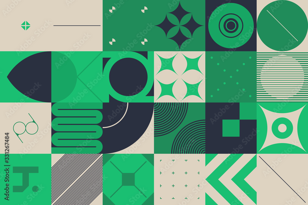 Poster techno abstract vector pattern design