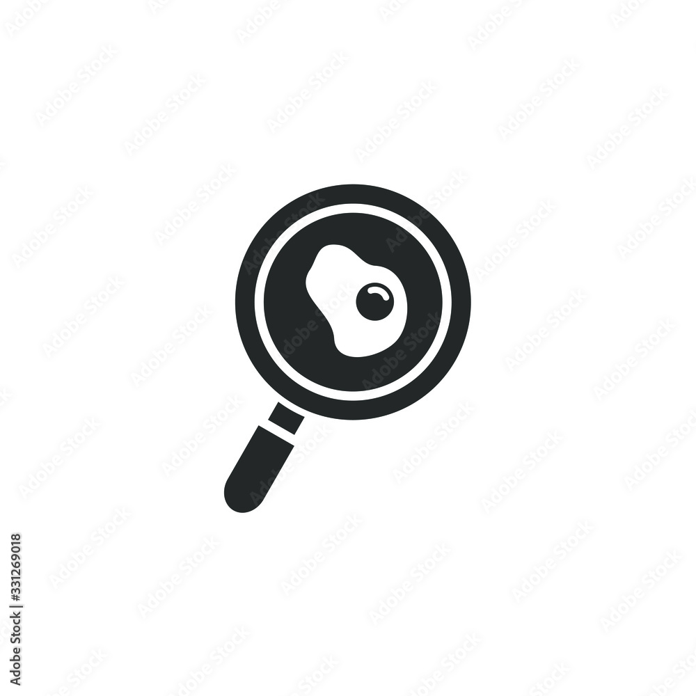 Leinwandbilder Frying pan icon template color editable. Frying pan symbol vector sign isolated on white background illustration for graphic and web design.