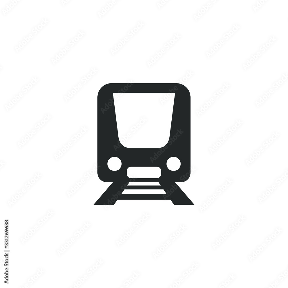 Poster train icon template color editable. train symbol vector sign isolated on white background illustrati