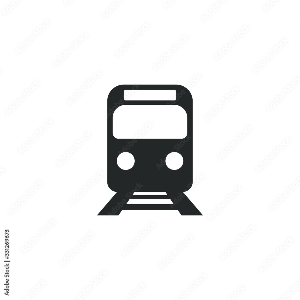 Aufkleber train icon template color editable. train symbol vector sign isolated on white background illustrati