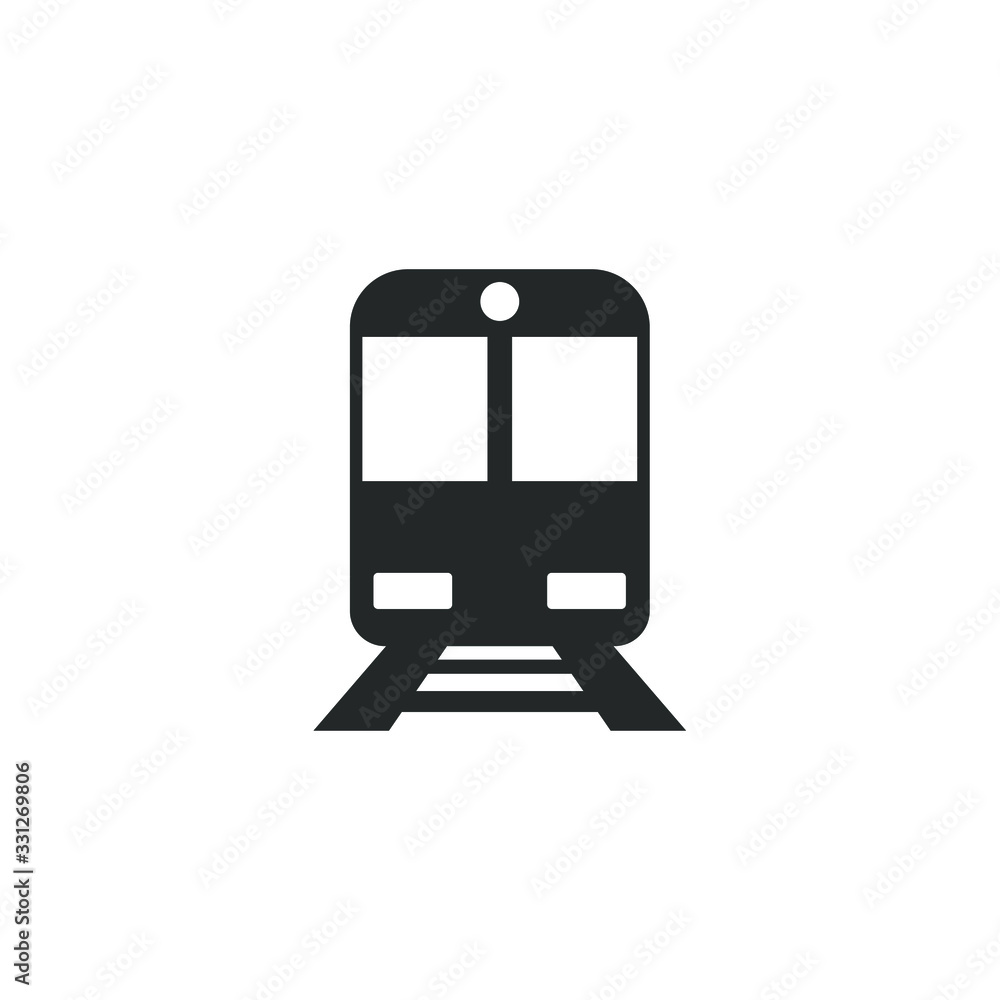 Fototapete Train icon template color editable. Train symbol vector sign isolated on white background illustration for graphic and web design.