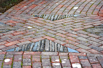 a garden path built from traditional bricks