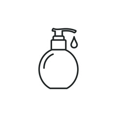 liquid soap dispenser pump plastic icon template color editable. bottle spray symbol vector sign isolated on white background illustration for graphic and web design.