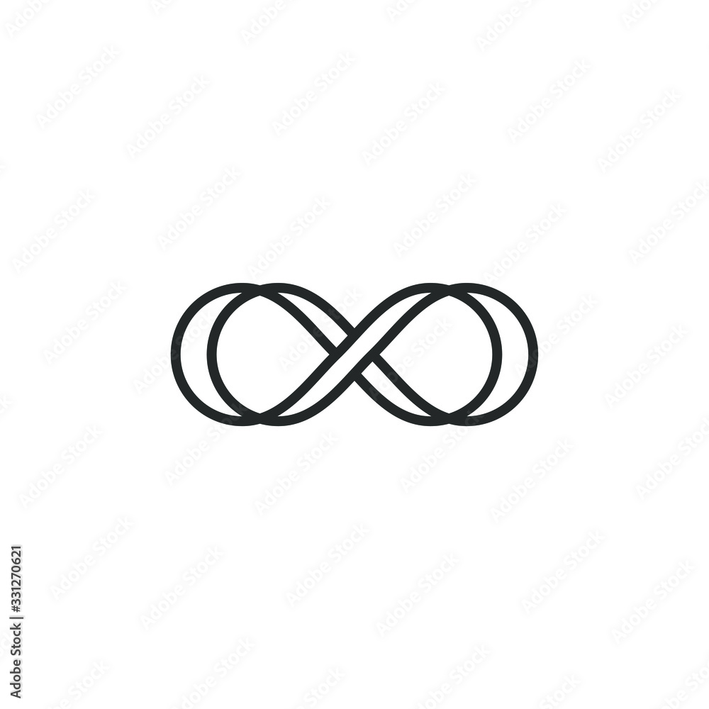 Poster infinity loop chain icon template color editable. infinity symbol vector sign isolated on white back