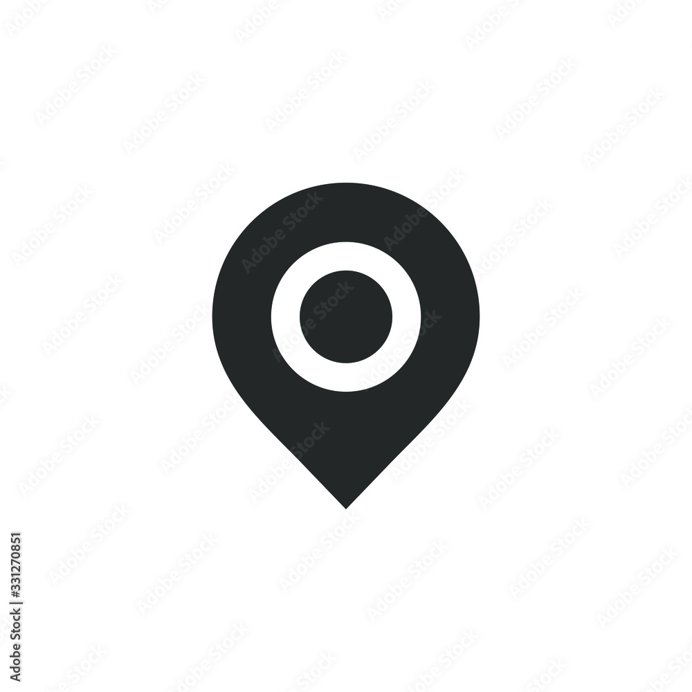 Poster location pin icon template color editable. location pin symbol vector sign isolated on white backgro