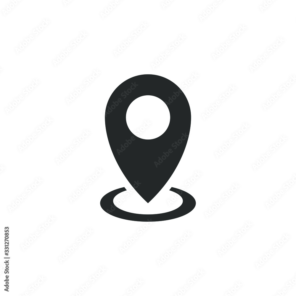 Poster location pin icon template color editable. location pin symbol vector sign isolated on white backgro