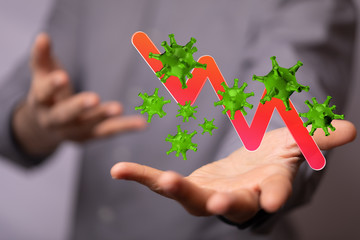 The coronavirus impacts the global economy..