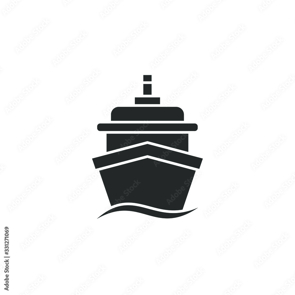 Poster ships icon template color editable. boat symbol vector sign isolated on white background illustratio