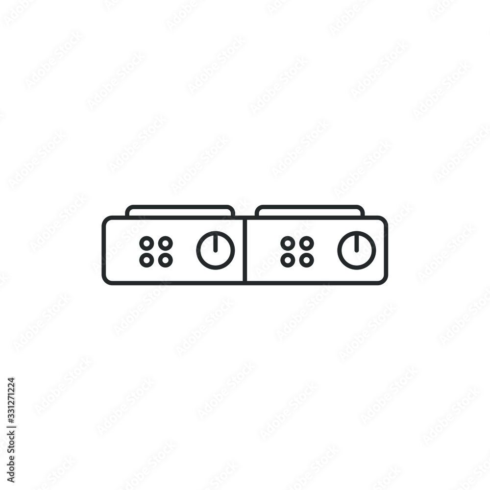 Poster gas stove icon template color editable. gas stove symbol vector sign isolated on white background il