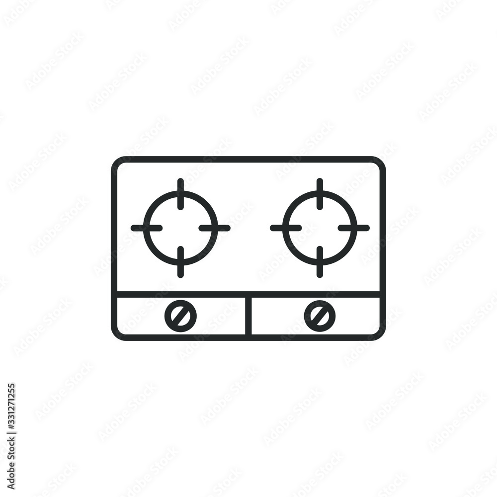 Poster gas stove icon template color editable. gas stove symbol vector sign isolated on white background il