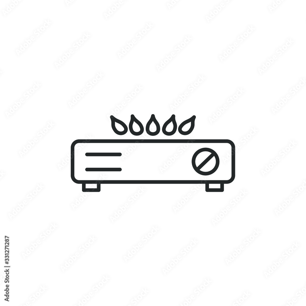 Poster gas stove icon template color editable. gas stove symbol vector sign isolated on white background il