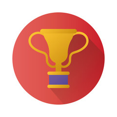 trophy cup award block style icon