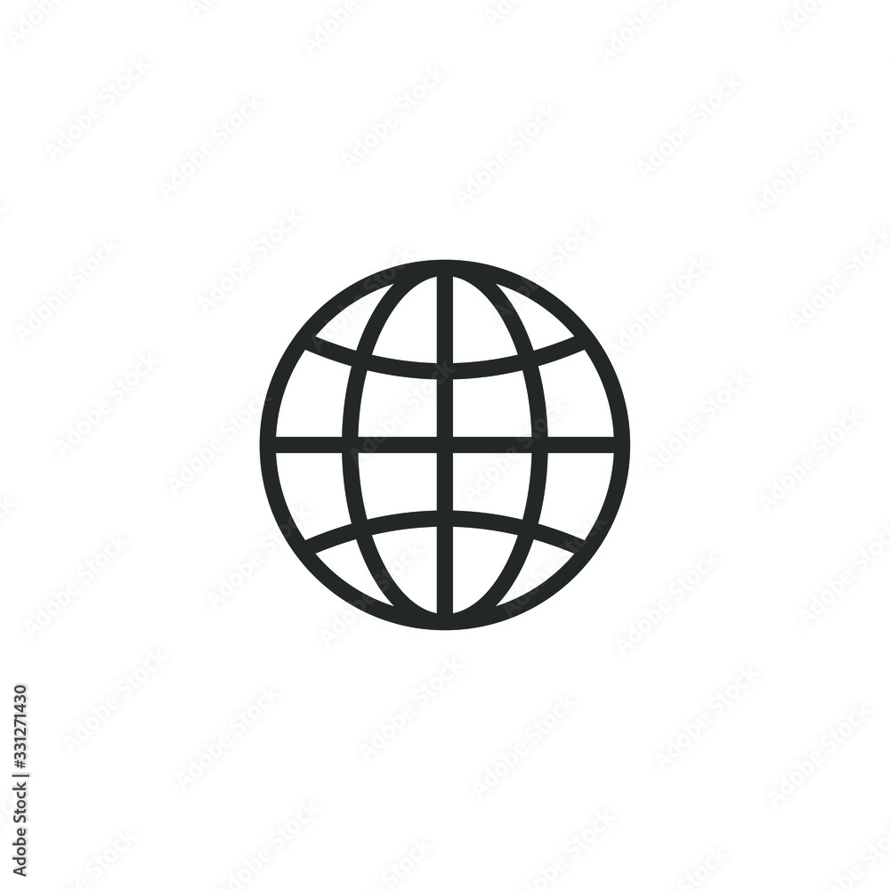 Poster go to web icon template color editable. website symbol vector sign isolated on white background illu