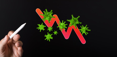 The coronavirus impacts the global economy..