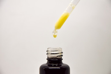 Liquid coming out a dropper