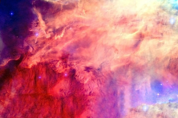 Beautiful space, colored, with stars and nebulae. Elements of this image were furnished by NASA.