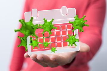 Financial stock graph has down from virus corona outbreak..