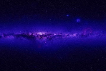 Fototapeta premium A beautiful blue galaxy in deep space. Elements of this image furnished by NASA