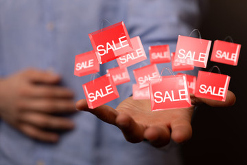 Discount and commission concept 3d