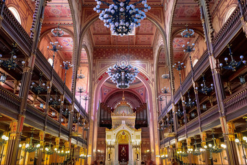Europe Hungary Budapest Jewish Synagogue. Historical monument. Dohany street