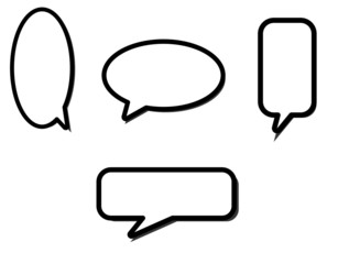 set of speech bubbles
