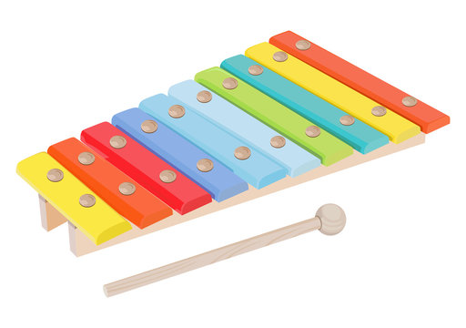 Children's rainbow xylophone