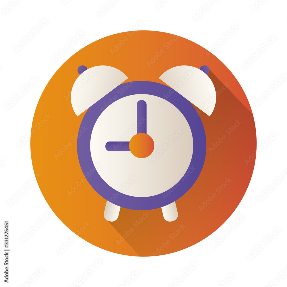 Poster alarm clock block style icon