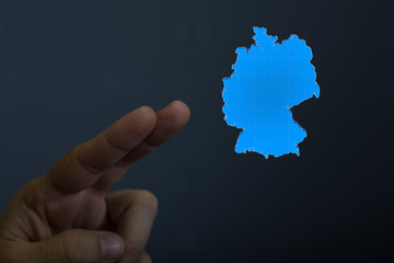 Map - Germany - 3D-Illustration digital.
