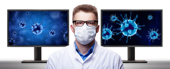 Young doctor against new Coronavirus 2019-nCoV