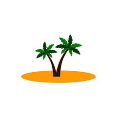 Palm Tree Island icon isolated on white background