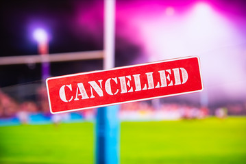 CANCELLED Rugby match, american football Event due Coronavirus Covid-19.