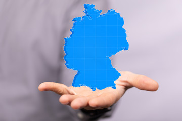 Map - Germany - 3D-Illustration digital.