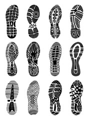 prints of shoes vector