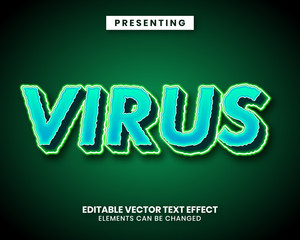 Virus editable text effect