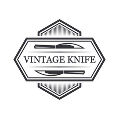 vector logo knife concept vintage emblem